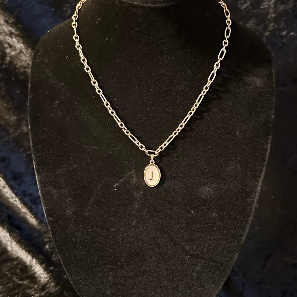 NWT Anne Marie Gold Chain Necklace with Initial Pendant